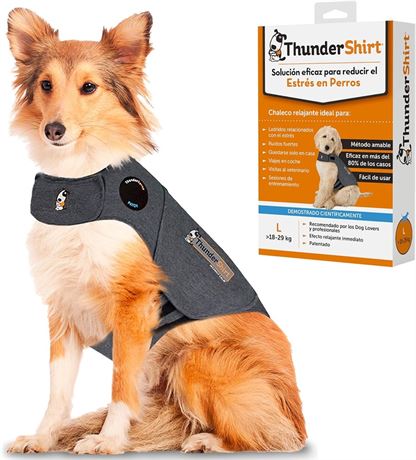 LRG Thundershirt TH00117 Dog Anxiety Treatment, Large, Heather Grey, (Pack of 1)