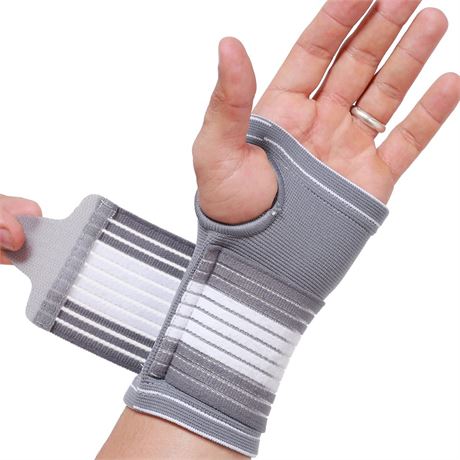 LRG - 1 Pair NEOtech Care Hand Palm Wrist Support, Gray