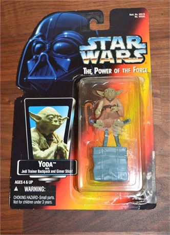 Star Wars Power of the Force YODA – Kenner 1995  Jedi Trainer pack/ Gimer stick