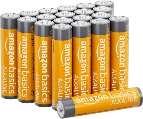20 Pack Basics AAA High-Performance Alkaline Batteries