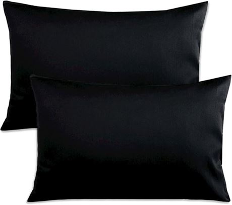 Queen Size Black Pillow Cases, Black