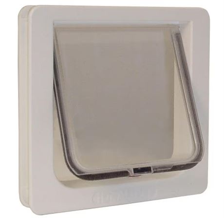 6.25 in. x 6.25 in. Small Cat Flap Cat Door with Plastic Frame And Rigid Flap