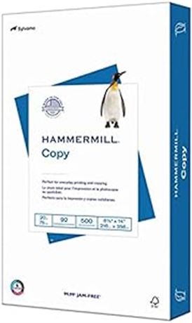 Hammermill Printer Paper, 20 lb Copy Paper, 8.5 x 14 - 1 Ream (500 Sheets) - 92