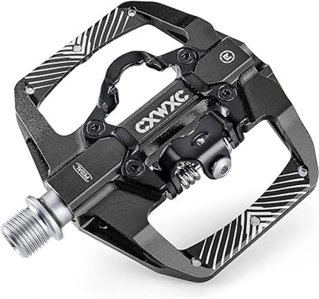 Mountain Bike Pedal Dual Function - Dual Sided Pedals Plat & Clipless Pedal