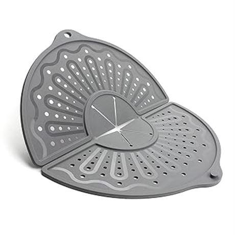 Silicone Splatter Screen for 10, 11 and 12 Inch Frying Pan, Foldable Splash Guar