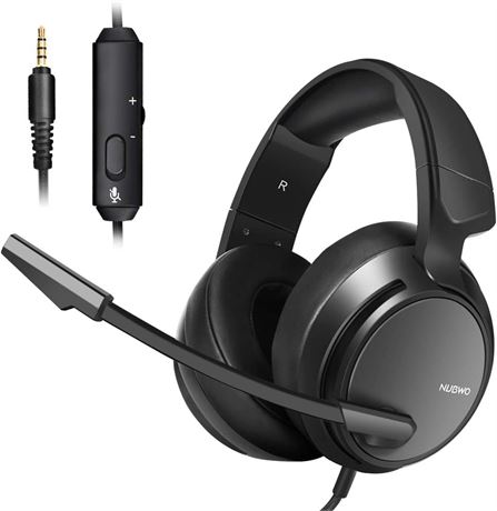 Gaming Headset for PS4,PS5, Xbox One, PC with Bass Surround Soft Memory Earmuffs