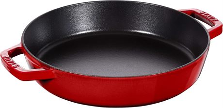 STAUB 40511-727-0 Frying pan with Two Handles, cast Iron, Cherry red, 36.2 x 28
