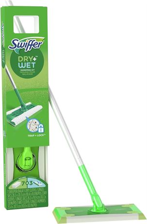 Swiffer Sweeper Dry + Wet All Purpose Floor Mopping and Cleaning Starter Kit