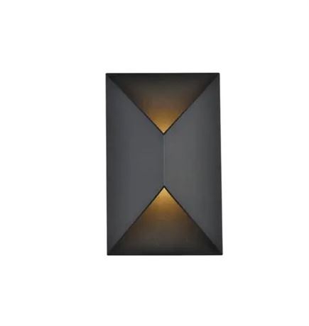 Modern Integrated LED Wall Sconce - N/A - Black
