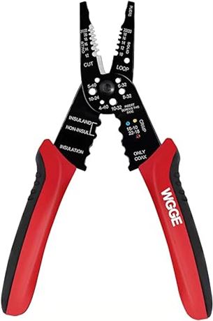 WGGE WG-015 Professional 8-inch Wire Stripper/Wire Crimping Tool, Wire Cutter