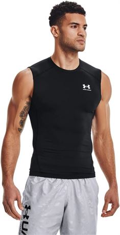 MED - Under Armour Mens Armour HeatGear Compression Sleeveless T-Shirt Sleeveles