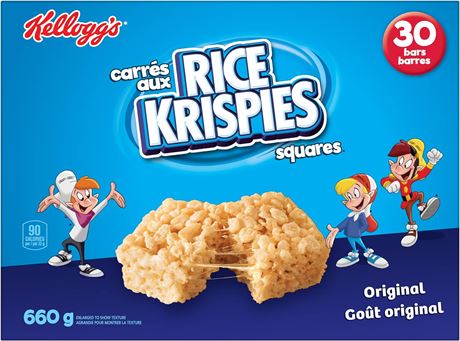 Kellogg's Rice Krispies Square Bars 660g Jumbo Pack-Original