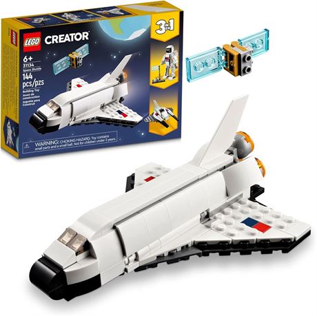 LEGO Creator 3 in 1 Space Shuttle Building Toy for Kids, 31134
