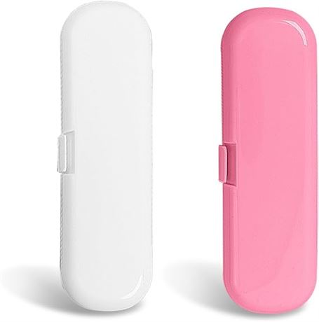 LuckyOpt Electric Toothbrush Case, 2Pcs Plastic Toothbrush Case for Traveling