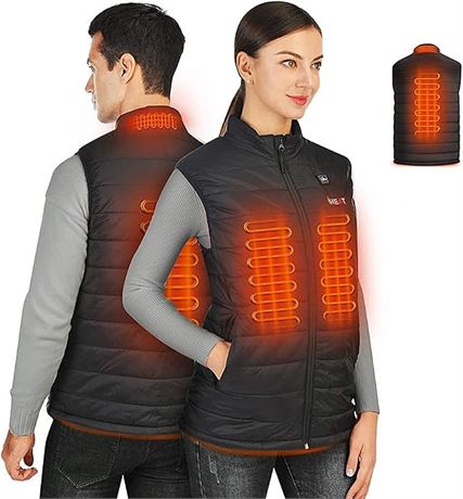 XL - Heated Vest with 3 Heating Levels for Men Women,4 Heating Zones,Washable