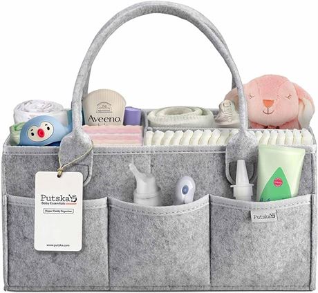 Putska Baby Diaper Caddy Organizer - Gift Registry for Baby Shower