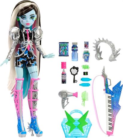 Monster High Doll, Amped Up Frankie Stein Rockstar