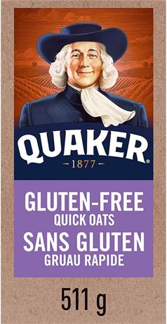 Quaker Gluten-Free Quick Oats, 511 g (Pack of 1)