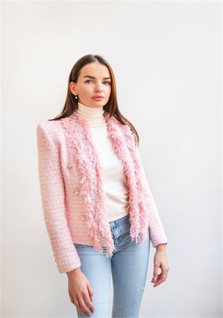 Pink Tweed Jacket - All sizes available