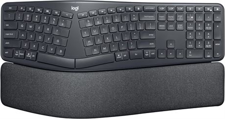 Logitech ERGO K860 Wireless Ergonomic Keyboard - Bluetooth and USB Connectivity