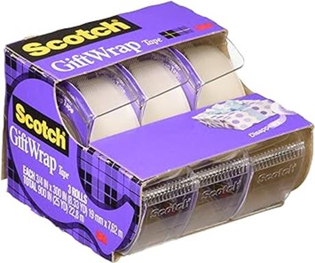 Scotch Gift Wrap Tape 0.75 x 300
