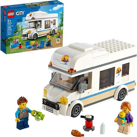 LEGO City Great Vehicles Holiday Camper Van 60283 Toy Car for Kids Ages 5