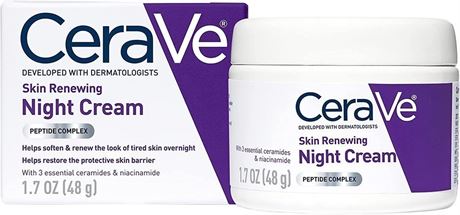 CeraVe Renewing System, Skin Renewing Night Cream, 1.7 Ounce