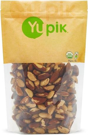 1kg Yupik Organic Brazil Nuts, Non-GMO, Vegan, Gluten-Free, 1kg