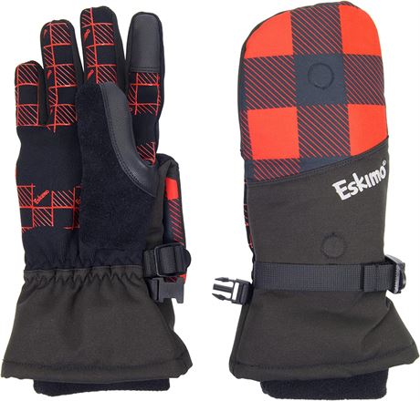 Eskimo® Buffalo Plaid Glomitt, Gloves, Unisex, Black Ice, XL/2XL