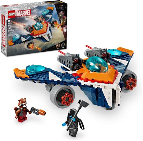 LEGO Marvel Rocket’s Warbird vs. Ronan, Buildable Super Hero Spaceship Toy 76278