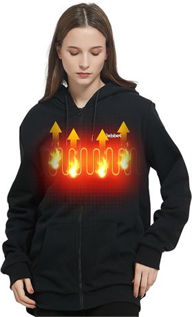 LRG - Jebbet Heated Hoodie Jacket for Men and Women (Unisex) with USB 10000mAh