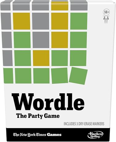 Hasbro Wordle The Party Game for 2-4 Players, Official Wordle Board Game