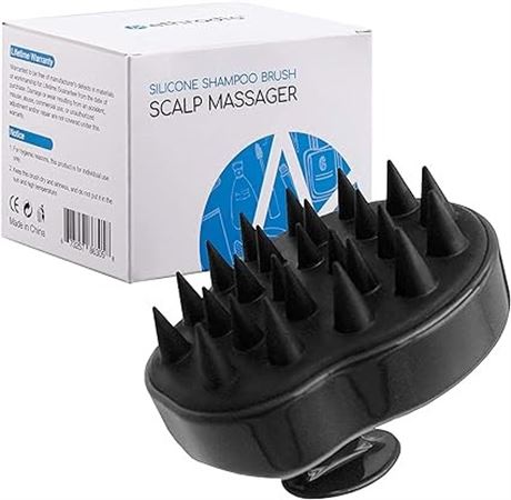 Black Ethradia Scalp Massager, Hair Shower Brush, Siliscrub Shampoo Brush
