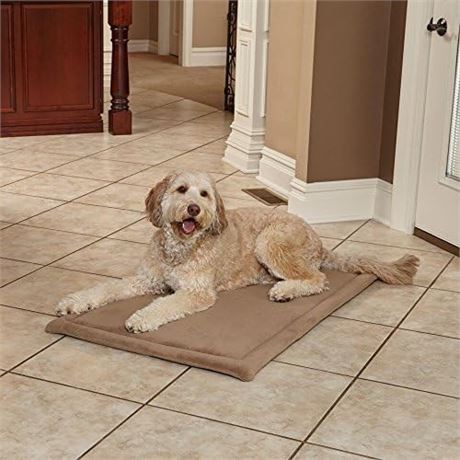 Midwest Quiet Time 46-By-29-Inch Micro Terry Deluxe Pet Bed (Taupe)