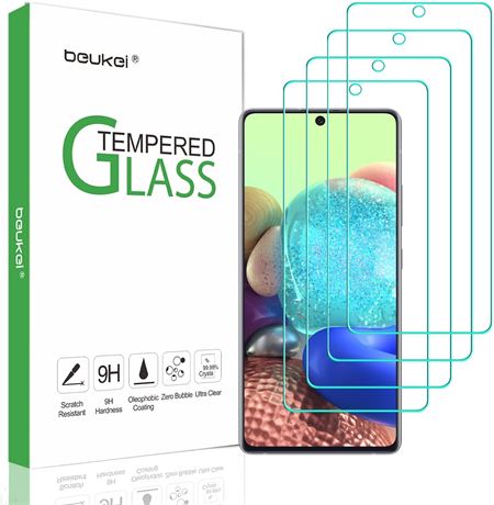 Samsung Galaxy A71 (4 Pack) Beukei Screen Protector Tempered Glass