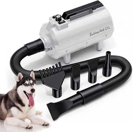 LAN TUN Dog Dryer, High Velocity Dryer for Dogs, Cats & More  (White)