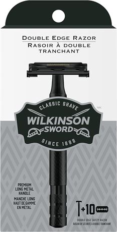 Wilkinson Sword Double Edge Razor for Men With 10 Double Edge Razor Blades