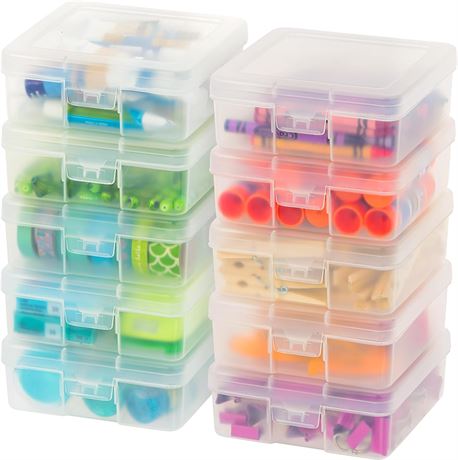 IRIS USA Small Plastic Hobby Art Craft Supply Organizer Storage Box