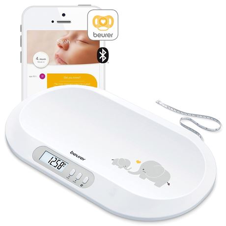Beurer BY90 Baby Scale, Pet Scale, Digital, tracking weight with App