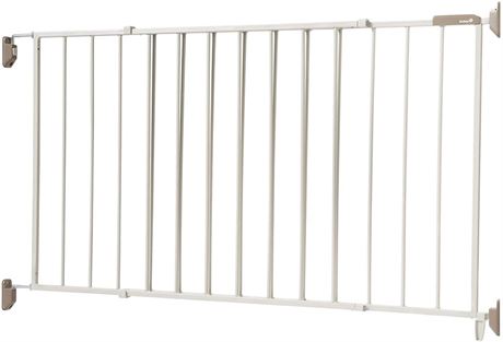 Safety 1st Wide and Sturdy Sliding Gate - Taupe White