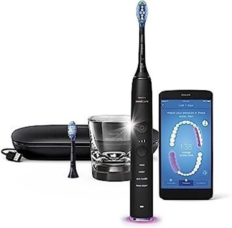 Philips Sonicare DiamondClean Smart 9350 Rechargeable Electric Toothbrush, Black