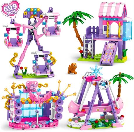 Amusement Park Girls Building Toys, 699pcs
