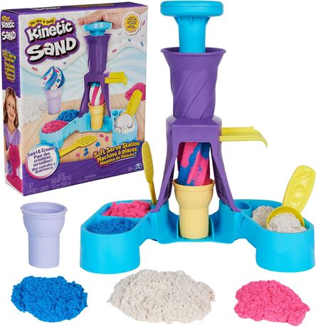 Kinetic Sand, Soft Serve Station with 14oz of Play Sand