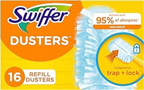 16 Swiffer 180 Dusters Refills For Multi Surface Cleaning, Disposable, Unscented