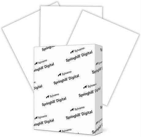 Springhill Cardstock Paper, White Paper, 110lb, 199gsm, 8.5 x 11, 92 Bright