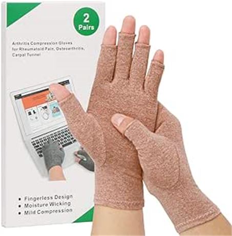 2-Pair Arthritis Compression Gloves for Alleviate Rheumatoid Osteoarthritis