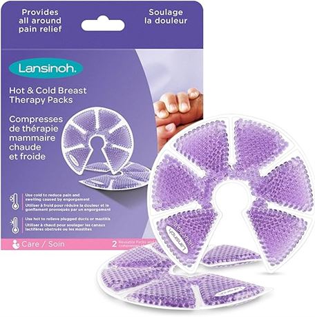 Lansinoh Breast Therapy Packs with Soft Covers, Hot and Cold Breast Pads
