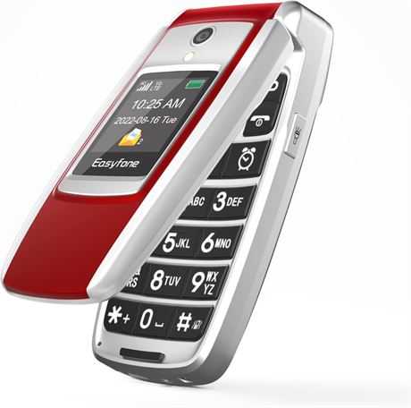 Easyfone T300 4G Unlocked Big Button Flip Mobile Phone for Seniors, Easy-to-Use