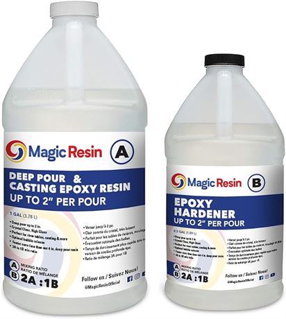 Magic Resin | 1.5 Gallon (5.7 L) | 2'' DEEP POUR, CASTING & ART Epoxy Resin Kit