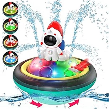 Baby Bath Toys for Toddlers, CRIOLPO Spray Water Toy Rotation Baby Light